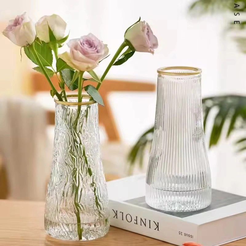 Vas Bunga Aesthetic Dekorasi Hiasan Meja Ruang Tamu Kaca Bening Trasnparan