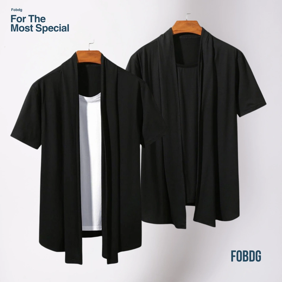 Fobdg Tshirt Blazer Bayur Bahan Kaos Pria Hitam Lengan Pendek inner dalam Manyatu