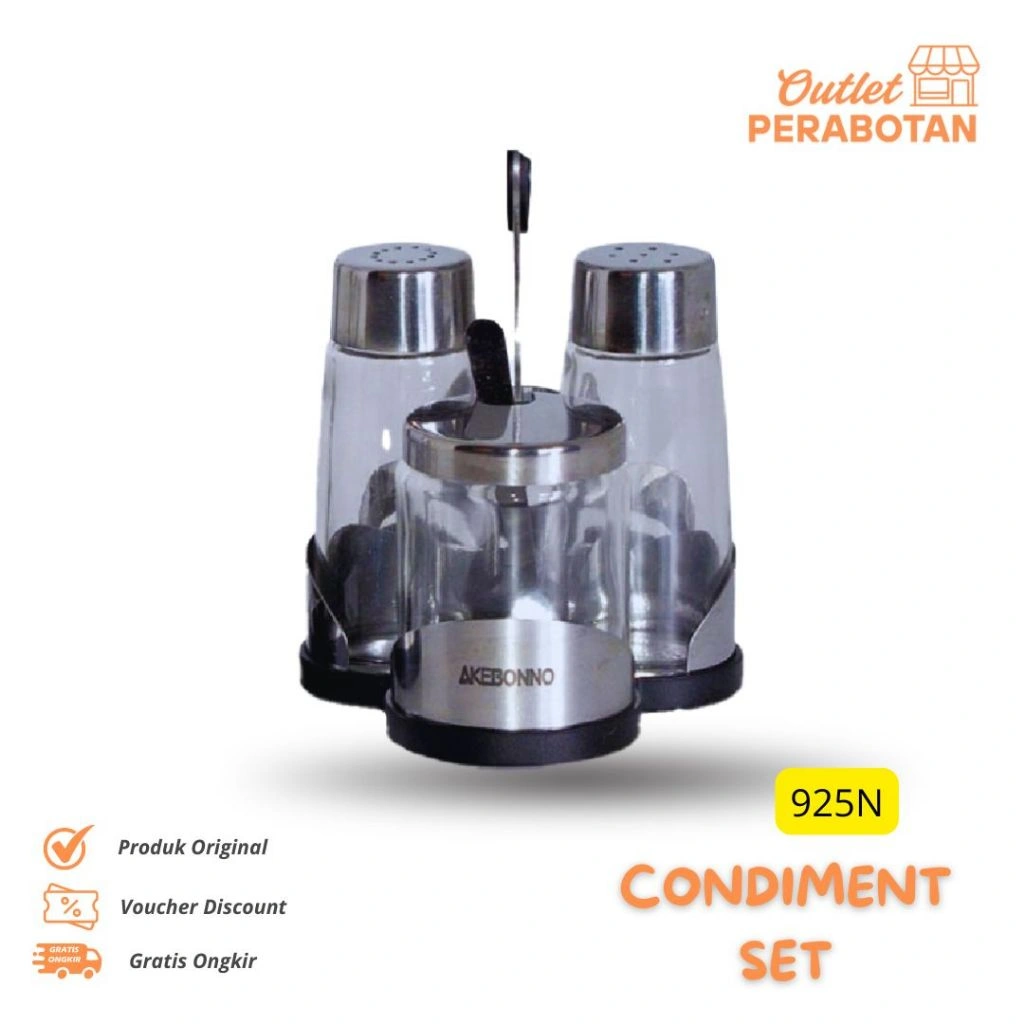 CONDIMENT SET 3 PCS / TEMPAT BUMBU SET ISI3 PCS - 925N