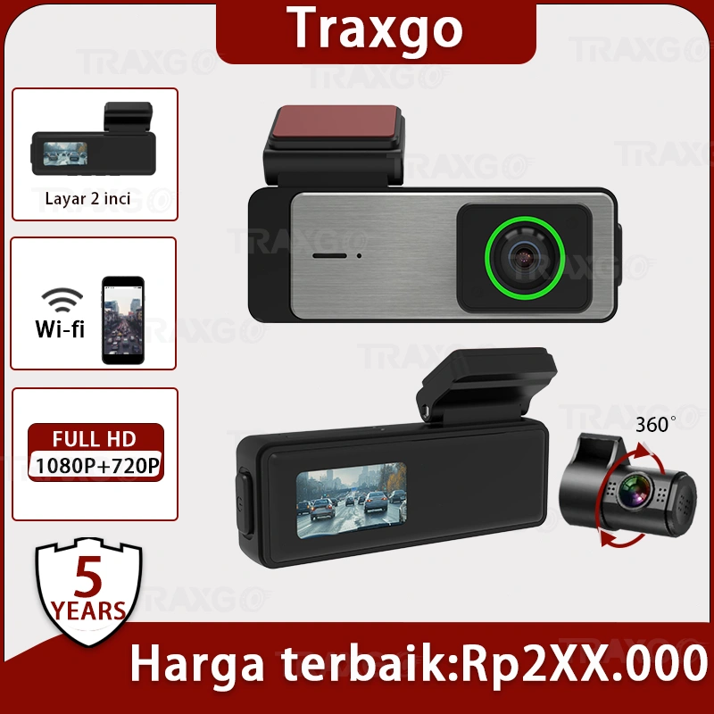 Y8 Car Dash Cam 1080P Kamera Parkir Lensa Ganda Bantuan Parkir Perekaman Loop IPS 3 Inci DVR Mobil 1080 WiFi untuk Mobil Kamera CCTV Mobil Depan Belakang Dashcam Mobil Rekam Night Vision Layar 3.2" Koneksi Android & 64GB CCTV Mobil Dashcam Kamera Mobil
