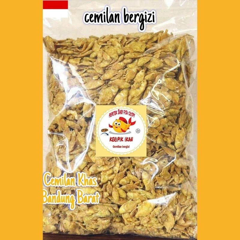 KERIPIK IKAN WADER CRISPY /CEMILAN BERGIZI MINI FISH CRISPY RENYAH GURIH KRIUK Makanan Food Seafood Frozen Meat Cemilan Organik Rempah Alami Keripik Kering Snack Camilan Kripik