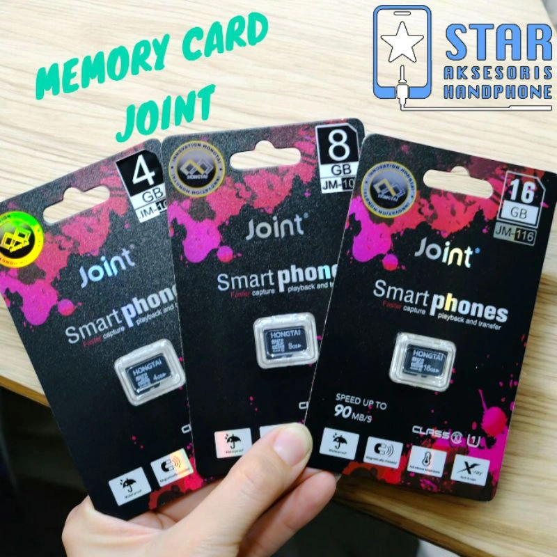 [MEMORY CARD - JOINT] MMC Memory Card ORIGINAL JOINT 4GB 8GB 16GB Class10 40MB Micro SD Anti air Kartu memory joint