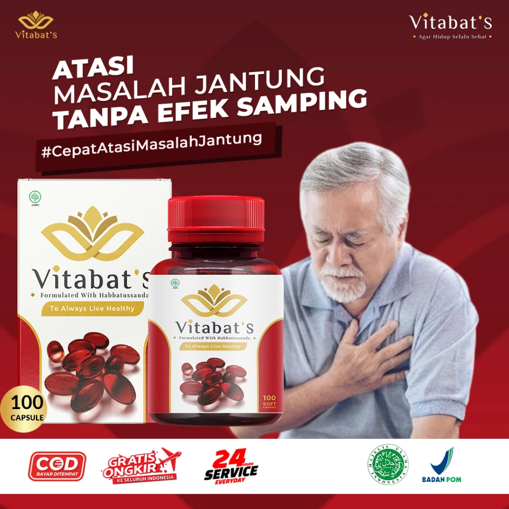 vitabats obat jantung obat jantung bengkak obat jantung herbal suplemen kesehatan
