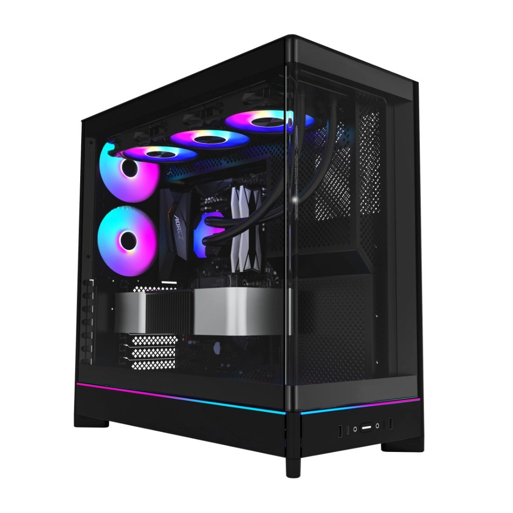 Casing PC Komputer Montech HS02 HS-02 PRO | Mid Tower | ATX Case | 5 Fan ARGB RGB | Black Hitam | Garansi 1 Tahun