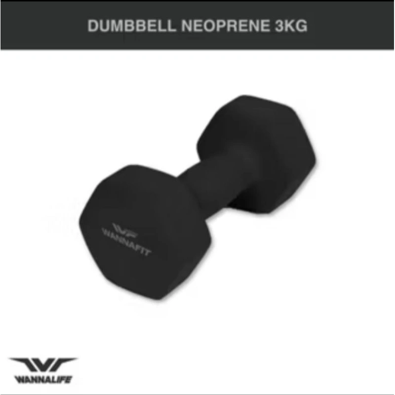 Dumbell Dumbbell Barbel Neoprene Vinyl Wannafit 3kg