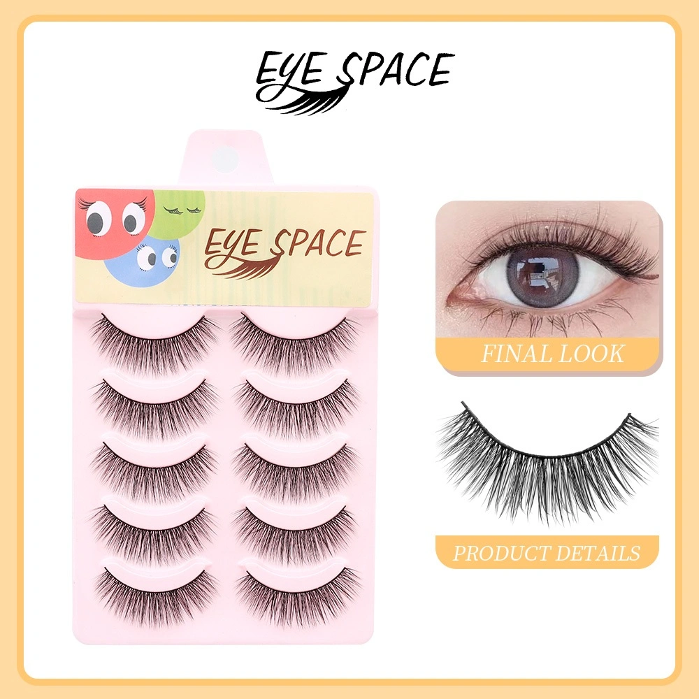HELLO EYE SPACE bulu mata type TM-01 bulu mata 5 pasang cocok untuk pemula belajar memasang bulu mata bulu mata di design dengan mode agak lebat