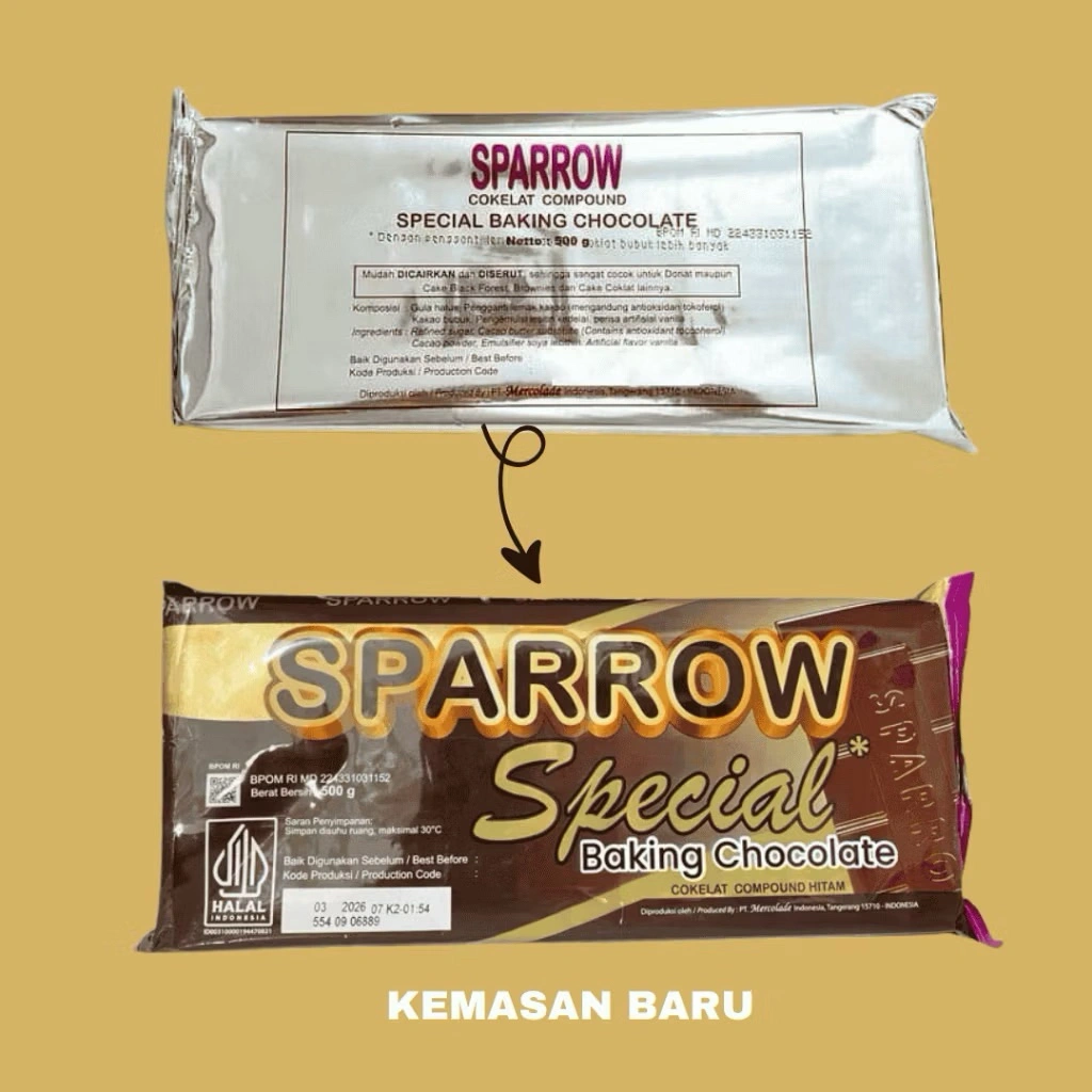 COKELAT BATANGAN SPARROW 500 g/COKLAT COMPOUND