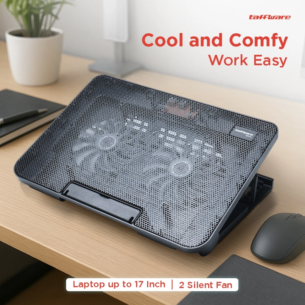 Cooling Pad Laptop Kipas Pendingin 2 Fan 17 Inch