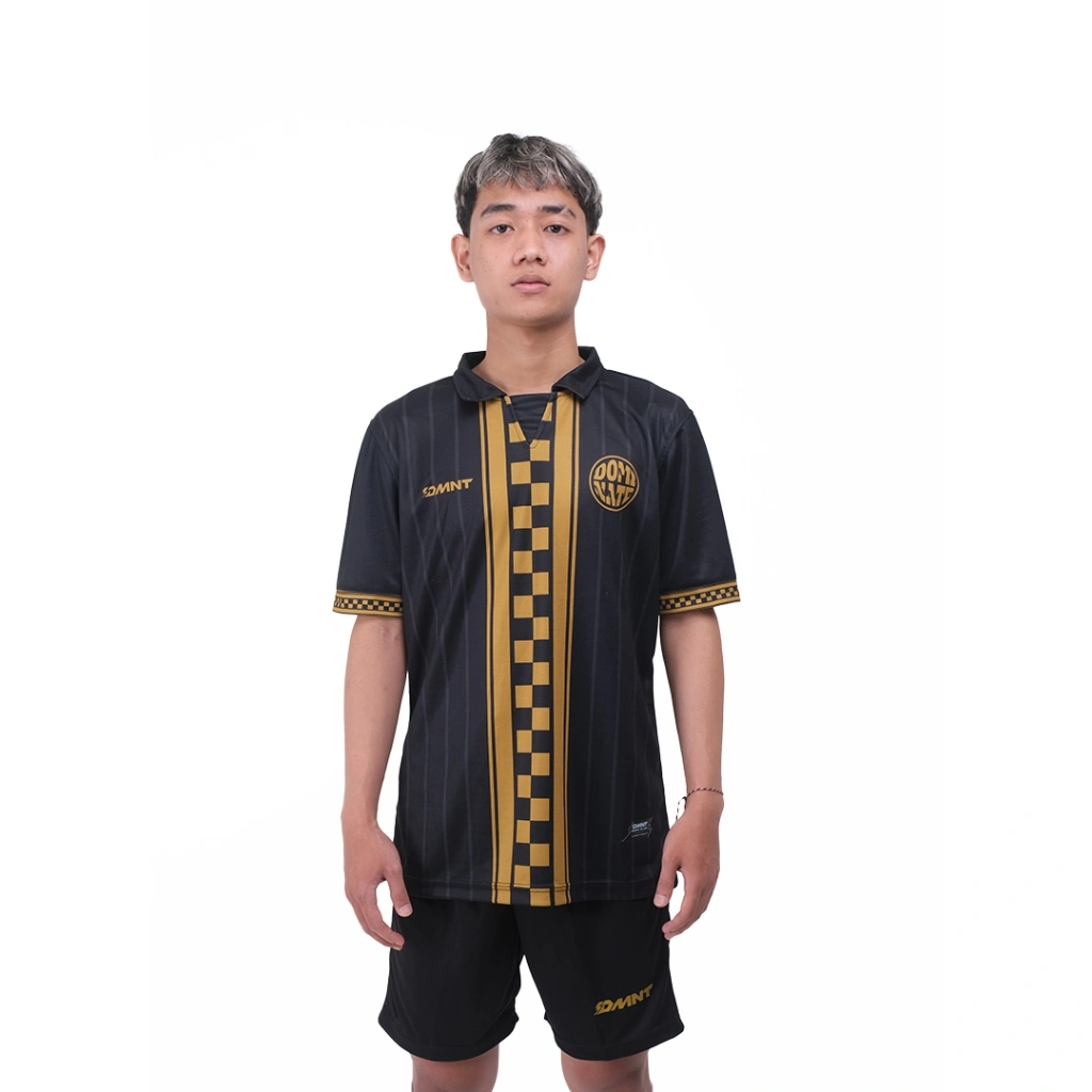 DMNT Jersey Setelan Futsal Sepakbola Rivelino Black Gambit (Belum Termasuk Nama & Nomor Punggung)