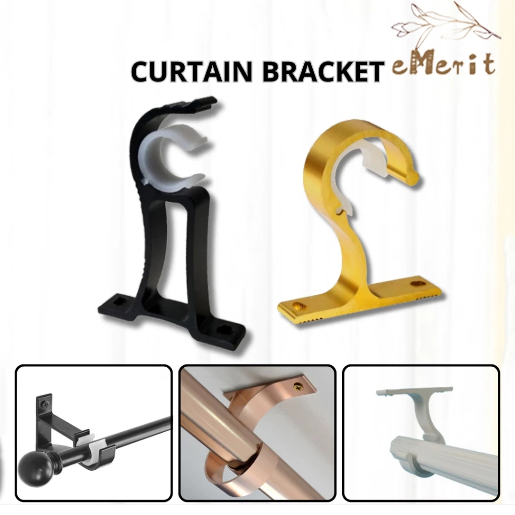 Tiang Gorden Bracket Hook Penyangga Batang Gordyn Curtain Rod Brackets / Curtain Rod Brackets/Tiang Gorden Bracket