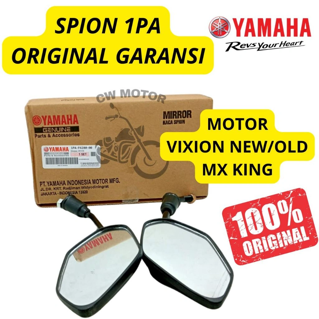 KACA SPION YAMAHA KODE 1PA MOTOR VIXION NEW VIXION OLD MX KING 100% ORIGINAL (GARANSI)