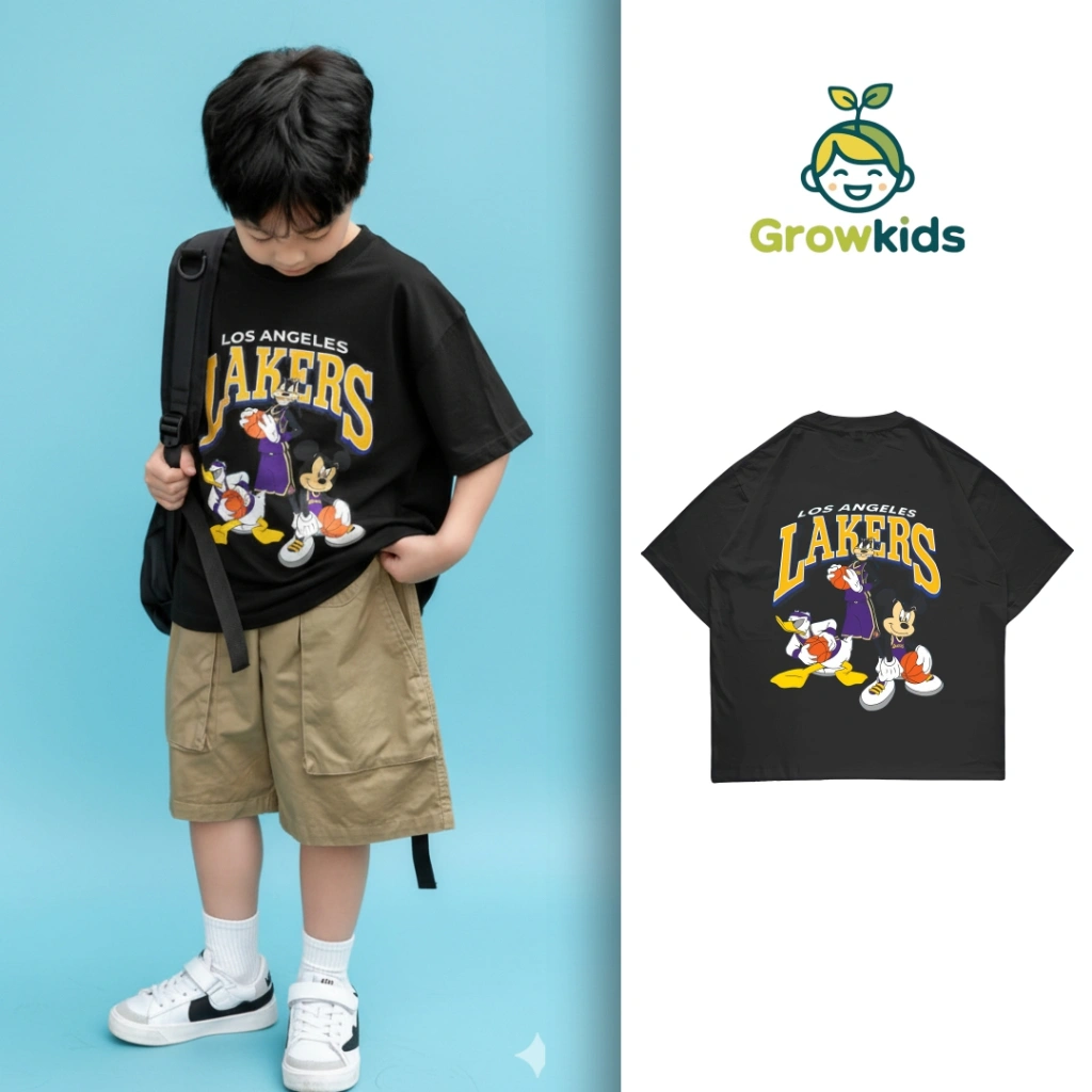 Growkids Kaos Los Angeles Lakers Hitam