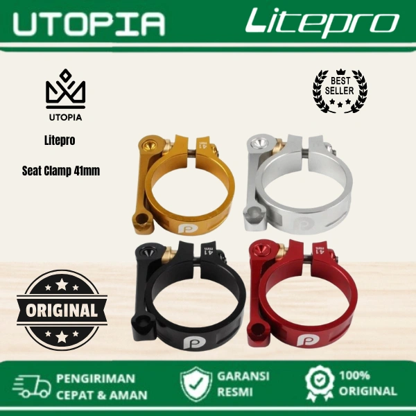 Litepro Seat Clamp QR SeatClamp 41mm Sepeda Lipat Seatpost 33.9mm quick release ( CUCI GUDANG )