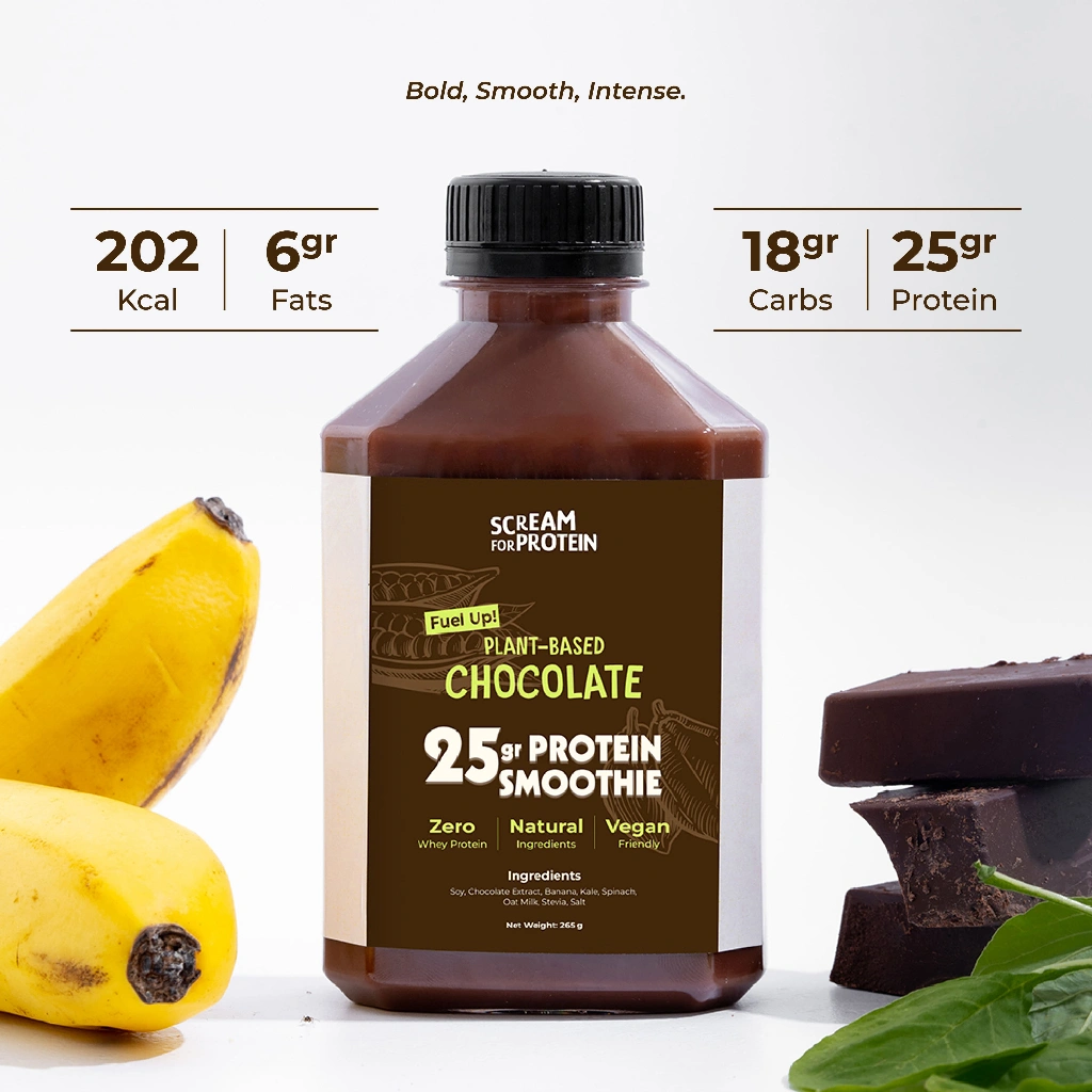 Fuel Up! Plant-Based Chocolate - 25G Protein Smoothie - Vegan Friendly | Scream For Protein
