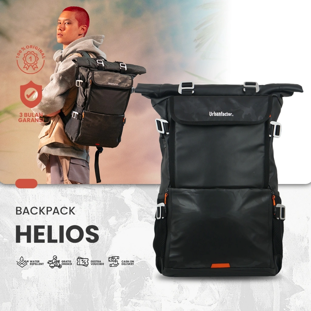 Tas ransel Pria urban factor - Helios  Backpack laptop Kasual Unisex