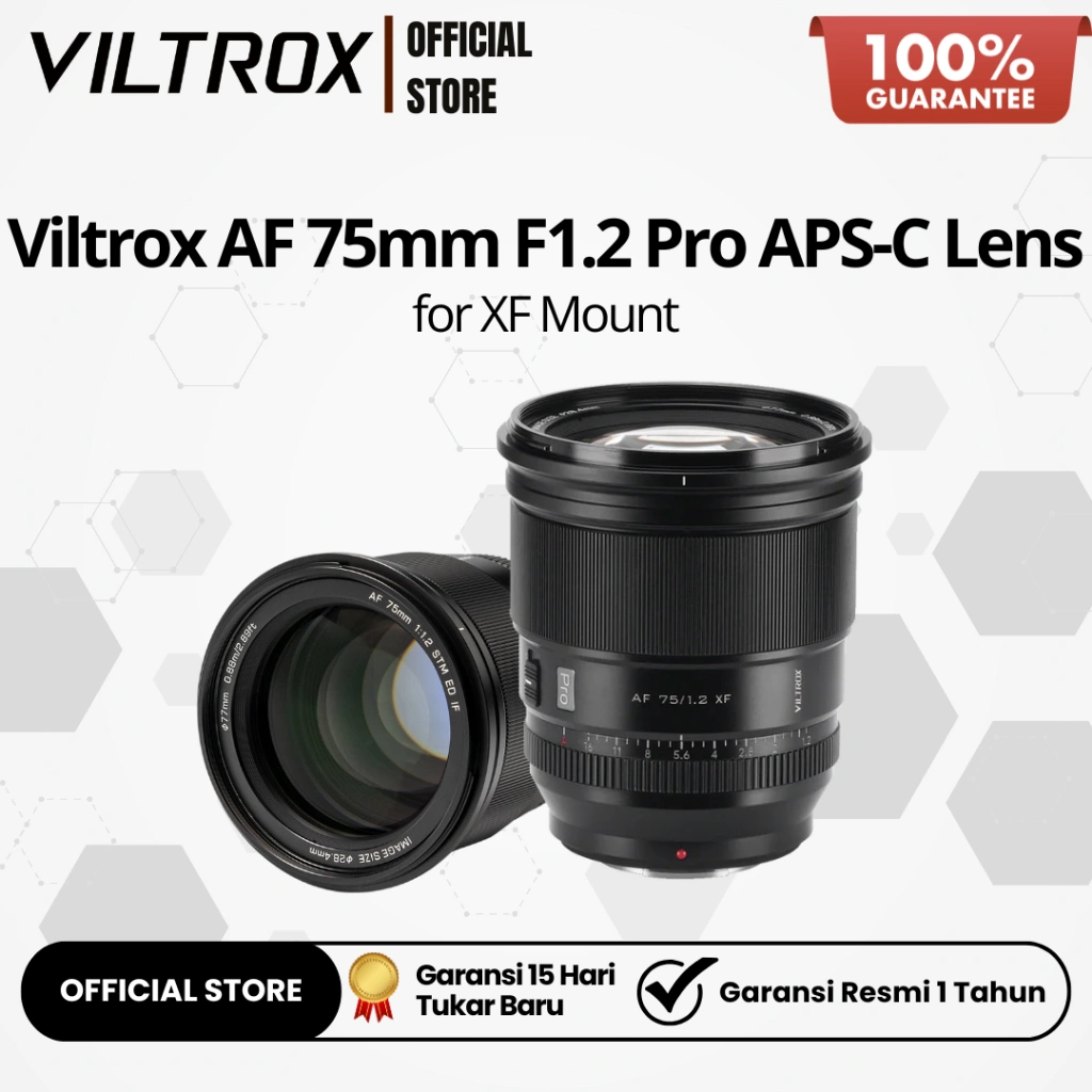 Viltrox AF 75mm F1.2 STM Pro APS-C Prime Lens for Fujifilm X-Mount