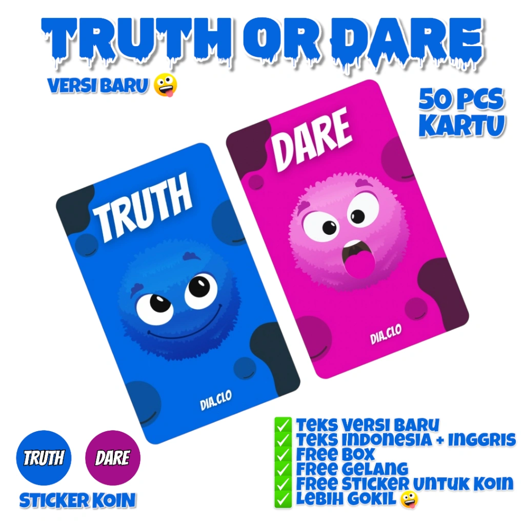 Kartu permainan Truth or Dare Edisi 1 - Monster Face