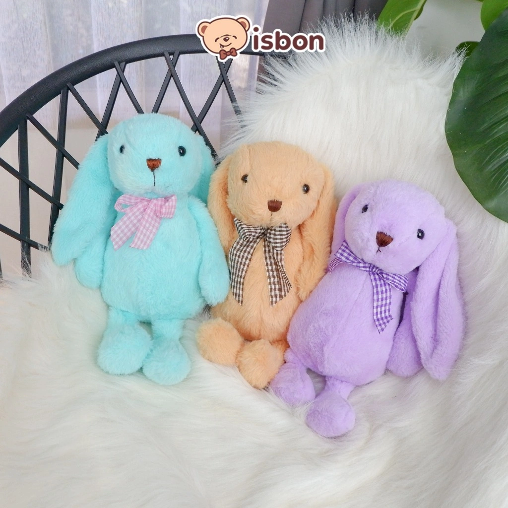 ISTANA BONEKA Kelinci Rabbit Cutie With Ribbon Pita Leher Telinga Panjang Hadiah Anak Mainan Spesial