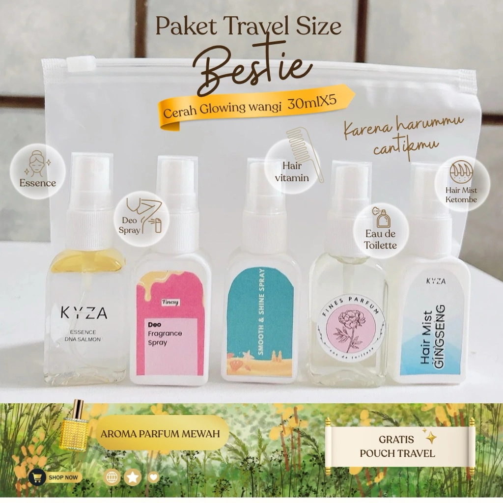 KYZA [ISI 5] 30ml X Finesy Face Body Hair Mist Travel Size