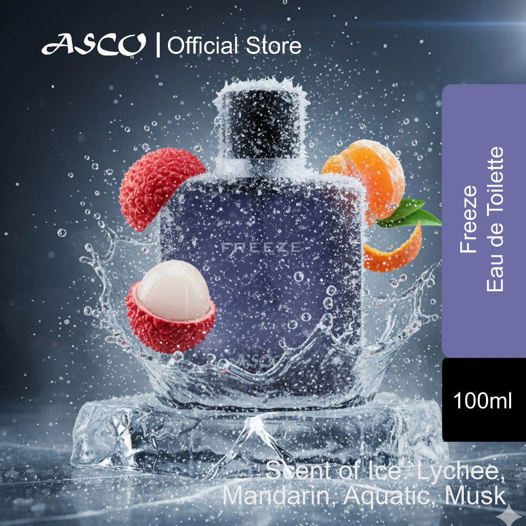 [ Ice Sensation Lychee ] ASCO Freeze EdT 100ml Eau de Toilette Parfum Halal BPOM Tahan Lama