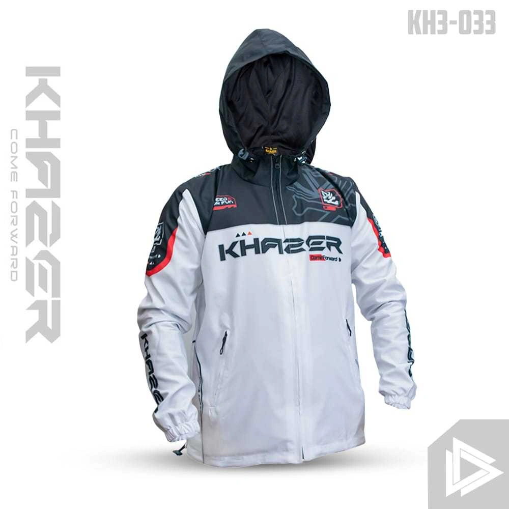 KHAZERV Jaket Running Parasut Motif Aero Stride Unisex - KH3-033