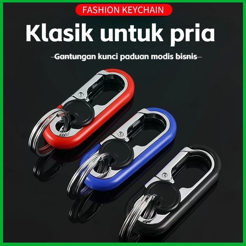 Gantungan Kunci Carabiner - Ring Stainless Steel yang Kuat, Ringan, dan Anti Karat