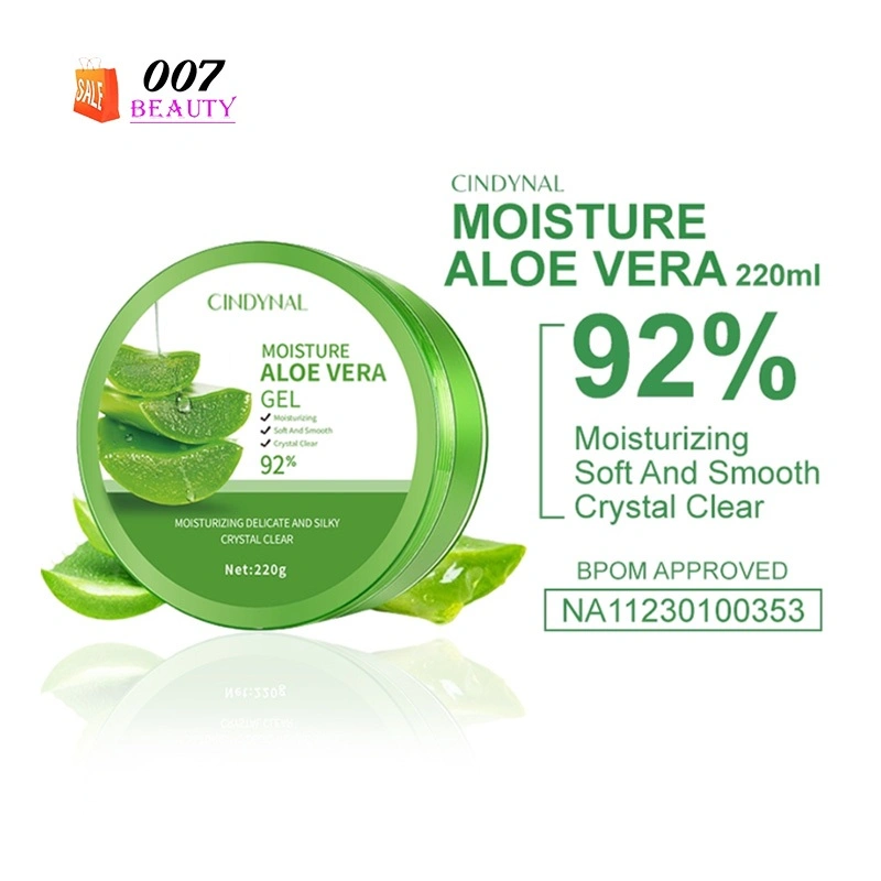 CINDYNAL Aloe Vera Gel 92% 220g – Pelembab Wajah & Tubuh, Aloe Vera Gel Skincare