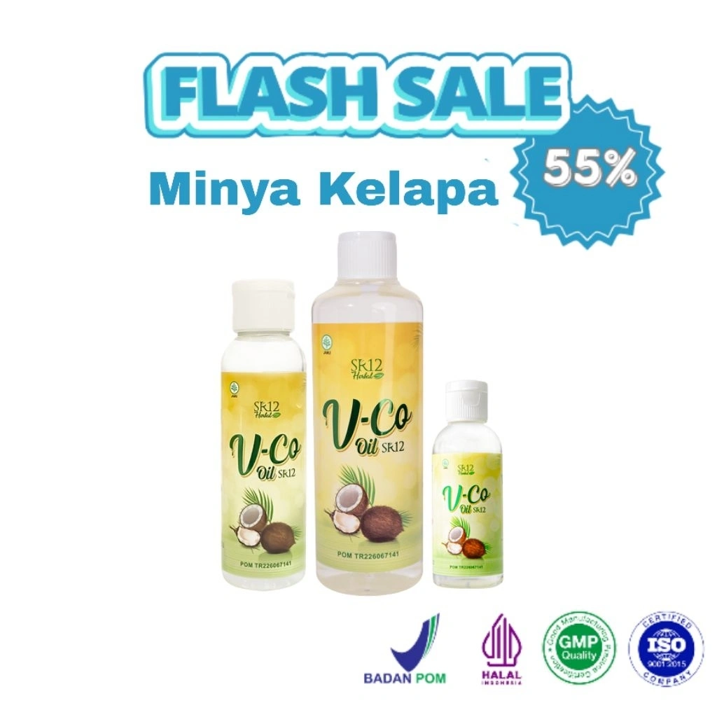 Promo Flash sale Special Combo 55% SR12 Vco Oil Obat ampuh Imun booster Minyak kelapa Berfungsi Sebagai Antivirus kaya manfaat suplement