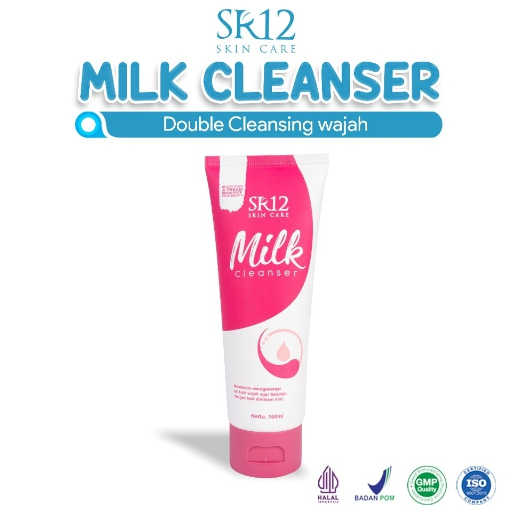 Milk Cleanser Facial SR12 | Membersihkan Makeup & Melembapkan Kulit Milk Cleanser Hydrating | Cocok untuk Kulit Kering & Sensitif Milk Cleanser Whitening | Mengangkat Kotoran & Meratakan Warna Kulit Anti Acne | Pembersih Wajah untuk Kulit Berjerawat