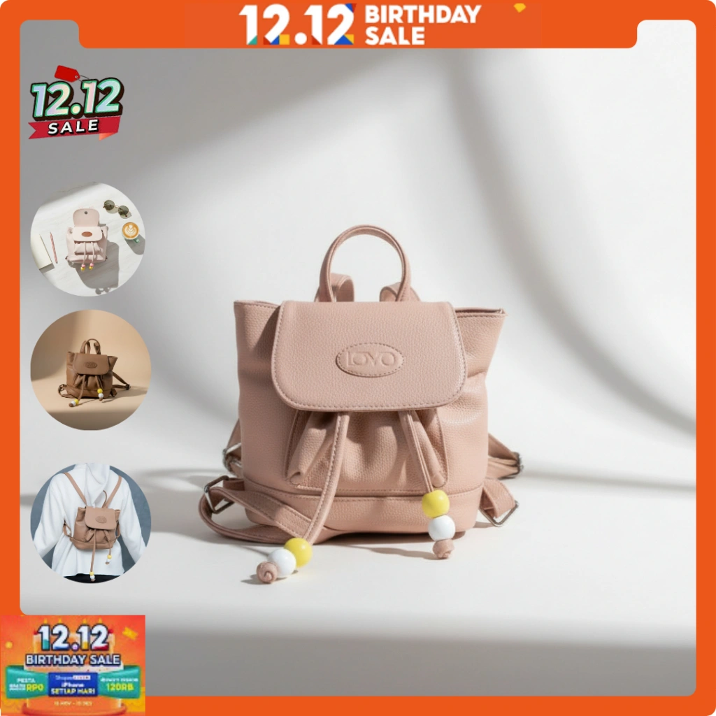 Lovo.id Tas Ransel Wanita Ransel Gendong Tas premium Salsa