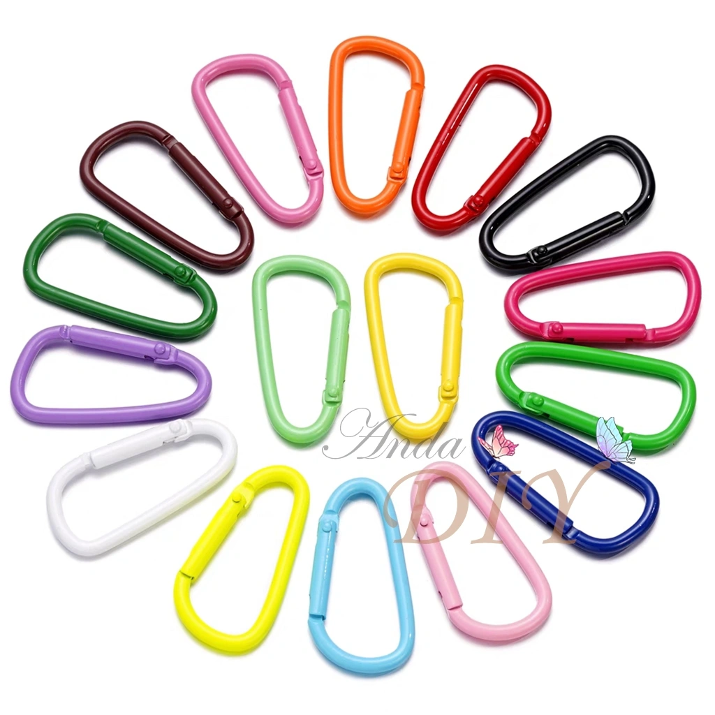 1pcs D carabiner Gantungan Kunci Lot Klip Kait aluminum Gantungan Kunci Serbaguna