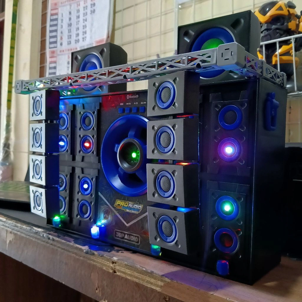 Sound Horeg Super Bass High Quality Pro Audio Sound System Mic Karaoke USB C Bluetooth Micro SD