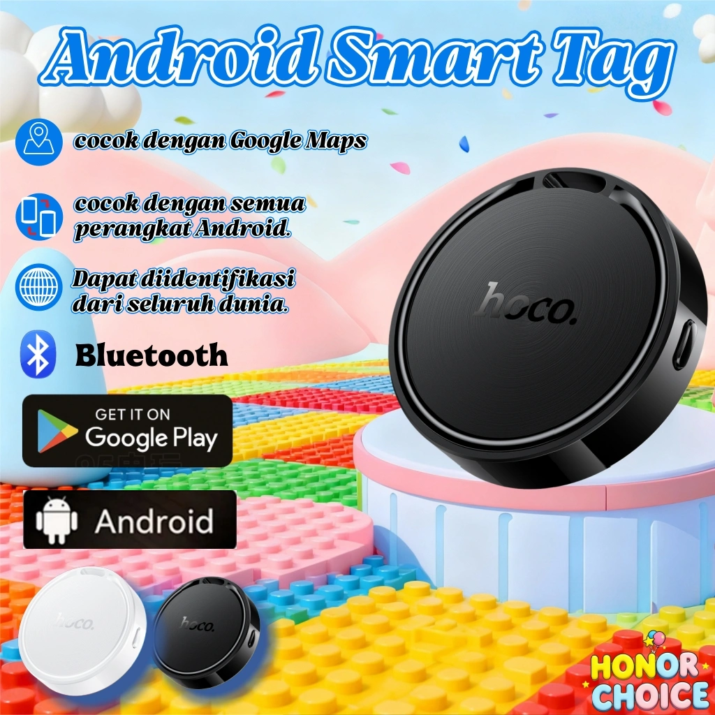 HONOR CHOICE GPS Tracker Android Locator Pelacak Hewan Peliharaan Pencari Lokasi Global Smart Tracker Pelacak Lokasi GPS/ Smart Tag