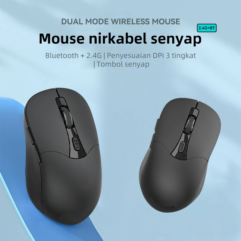 [HOT]BASIKE Mouse Nirkabel Bluetooth Gaming Ergonomi Silent Click Mini untuk Laptop Tablet Computer