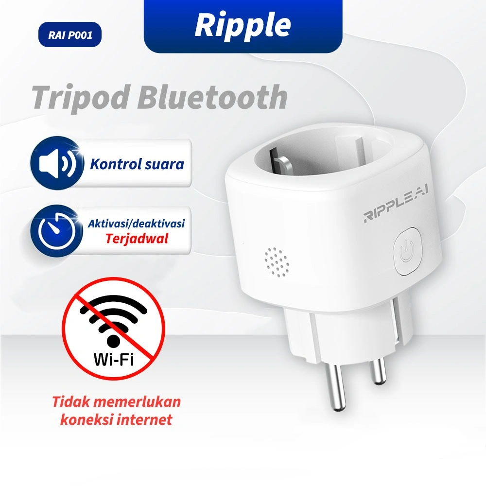 Ripple Smart Plug Wireless Stop Kontak Saklar On Off Saklar Home Device Voice Control Colokan
