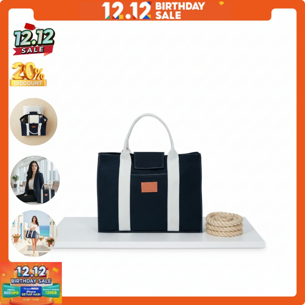 Lovo.id Tas Tote Bag Tas Wanita Canvas Premium Dayana