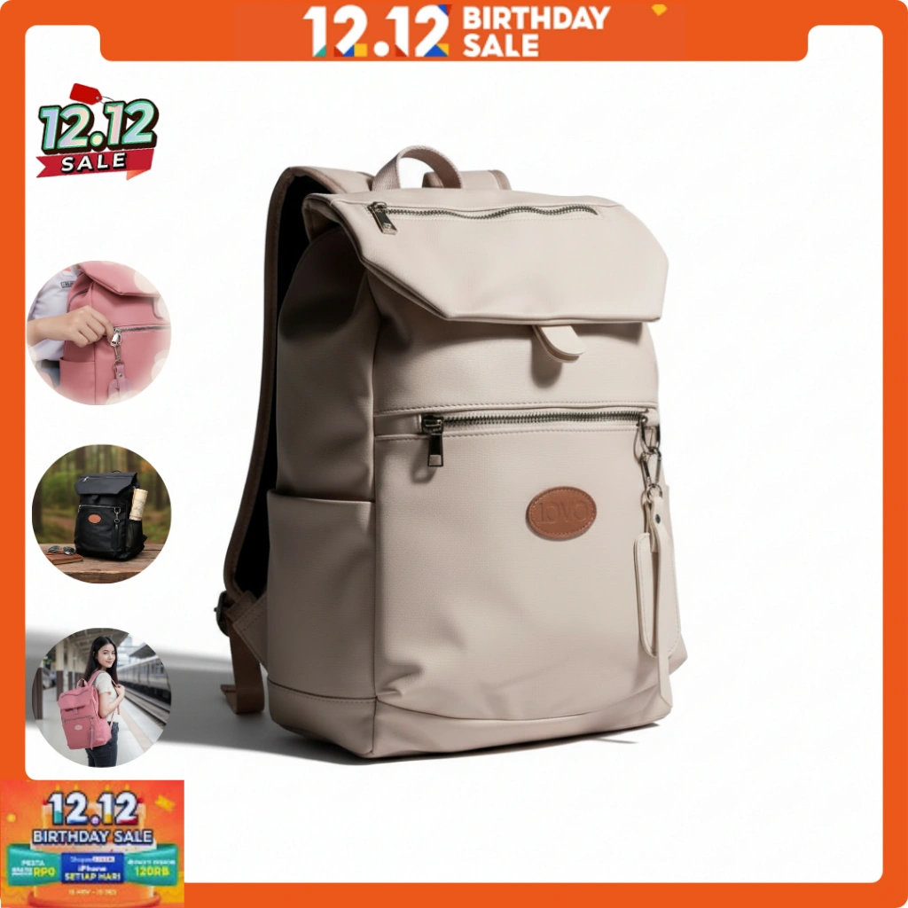 Lovo.id Ransel Wanita Tas Sekolah Beverly