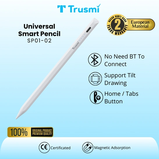 Trusmi Stylus Pen Universal - Smart Pencil Magnetic Wireless Anti Mistouch for Android IOS Windows