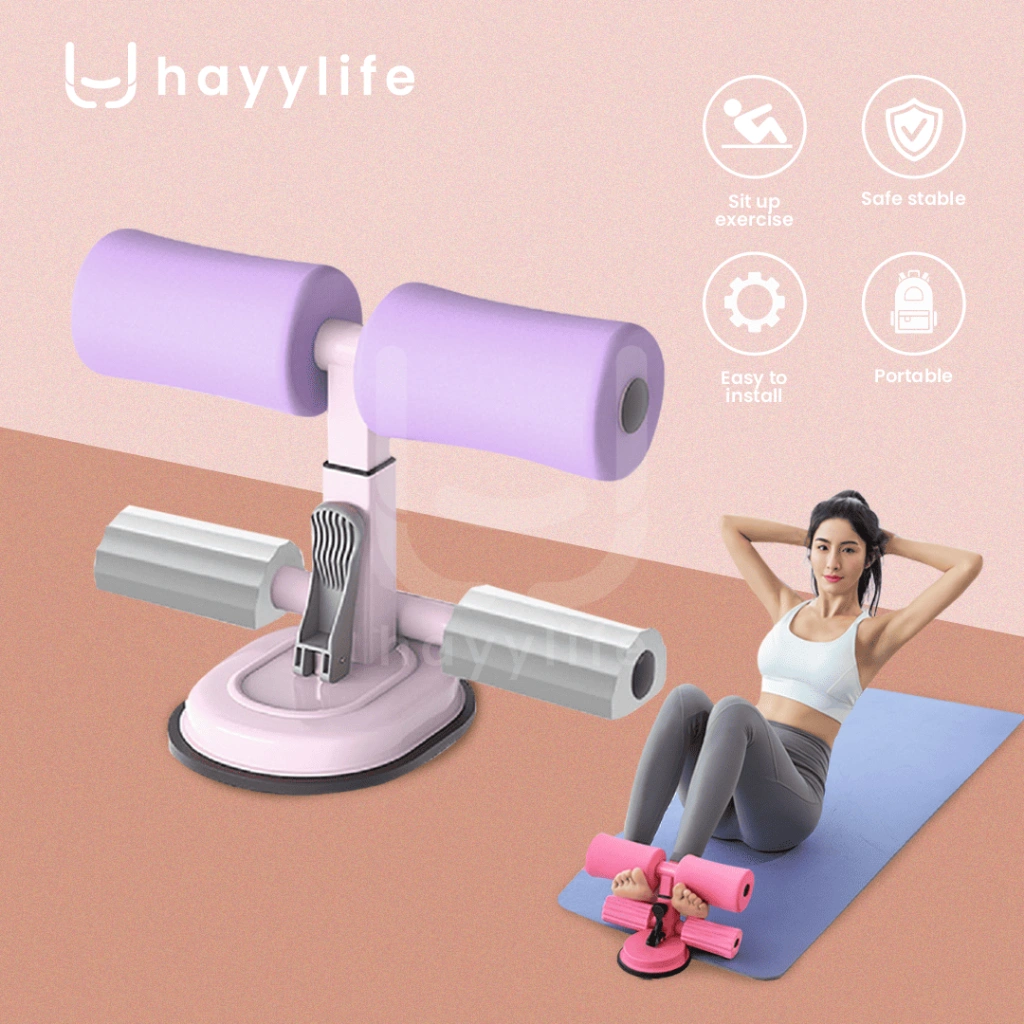 Hayylife Alat Sit Up Yoga Portable - Bench Fitness Gym Penahan Pegangan Kaki Sit Up PN-FBB5001