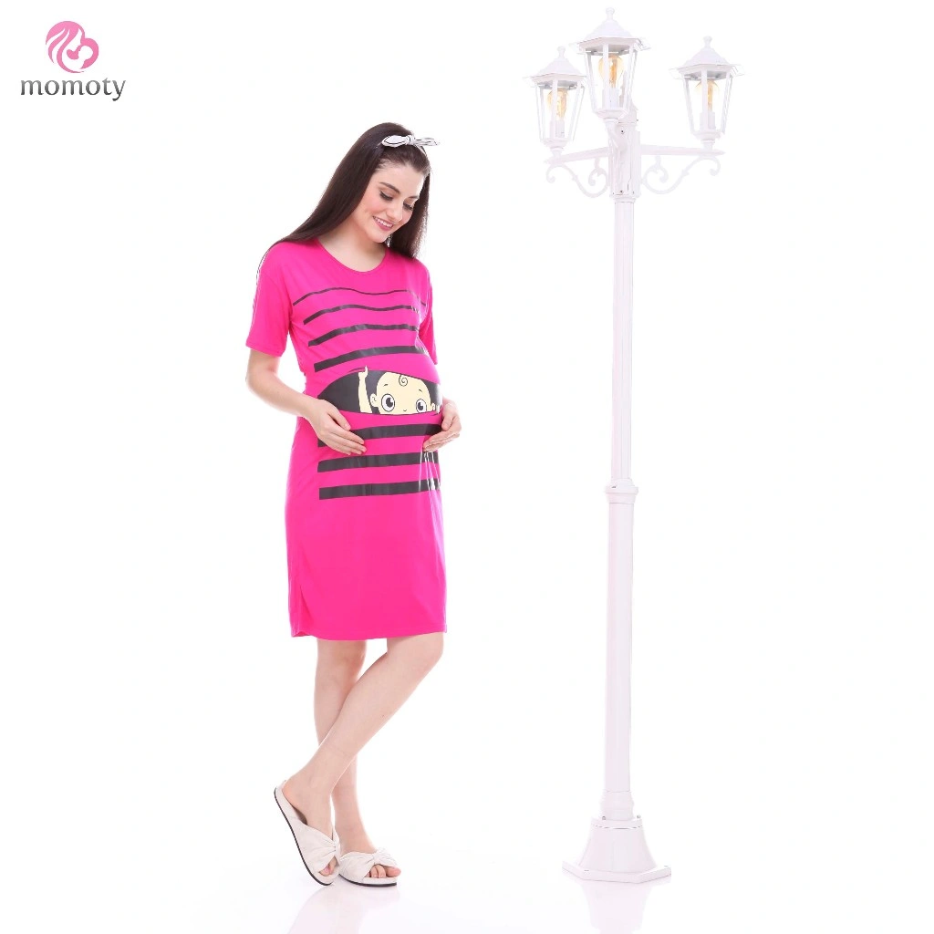 Baju Hamil Momoty Original Midi Dress BP 1 Spandek Rayon