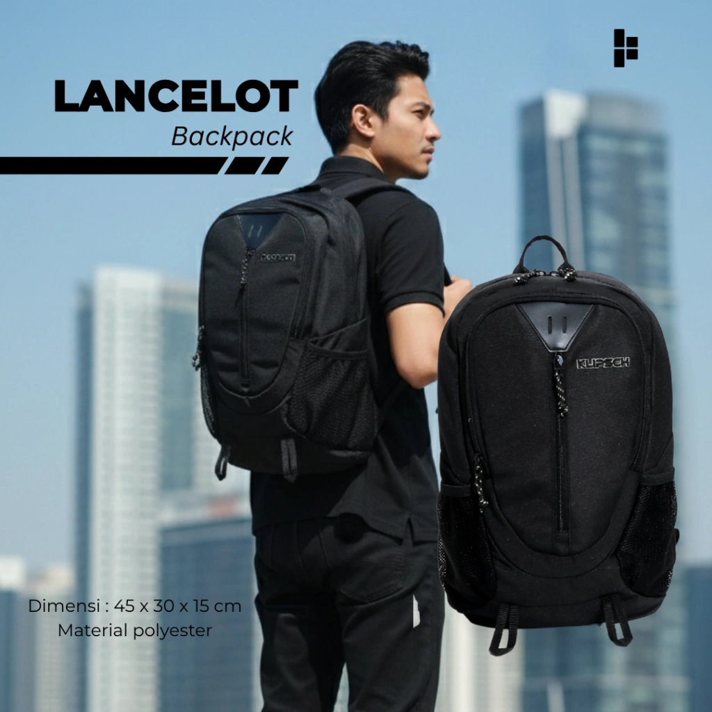 KLIPSCH Lancelot Backpack | Tas Ransel Pria | Tas Punggung Laki-laki | Tas Laptop Backpack Pria Wanita