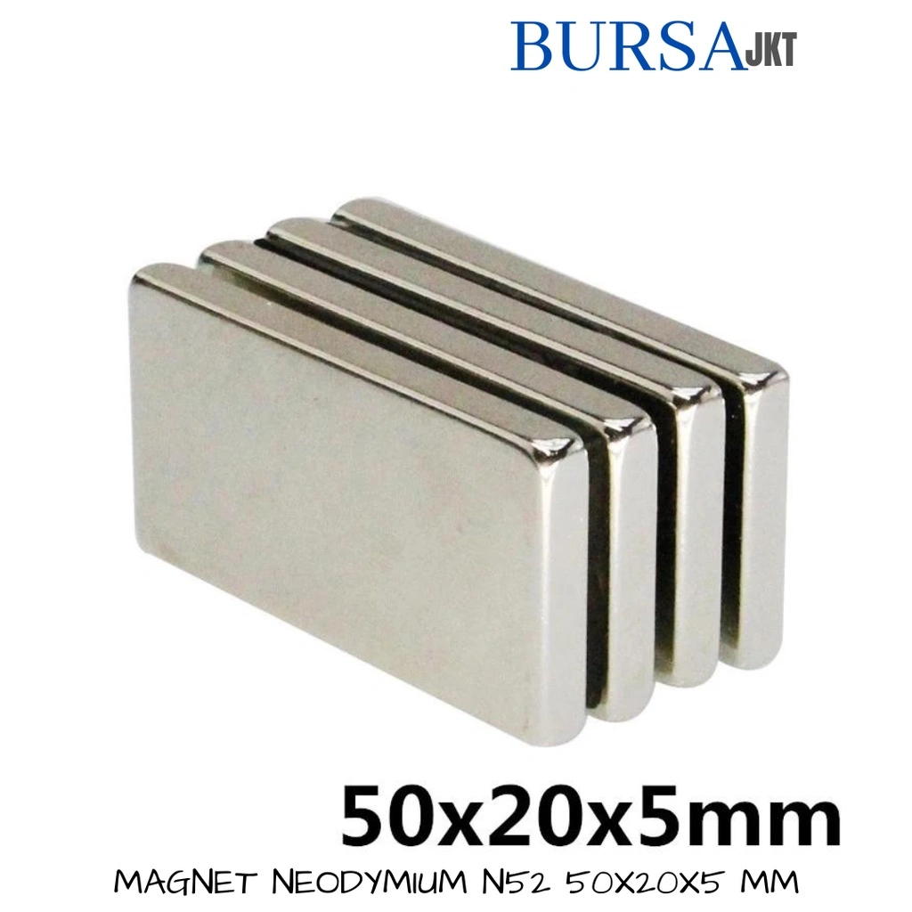 STRONG MAGNET SUPER KUAT N52 NdFeB SQUARE BAR BATANG 50X20X5 MM