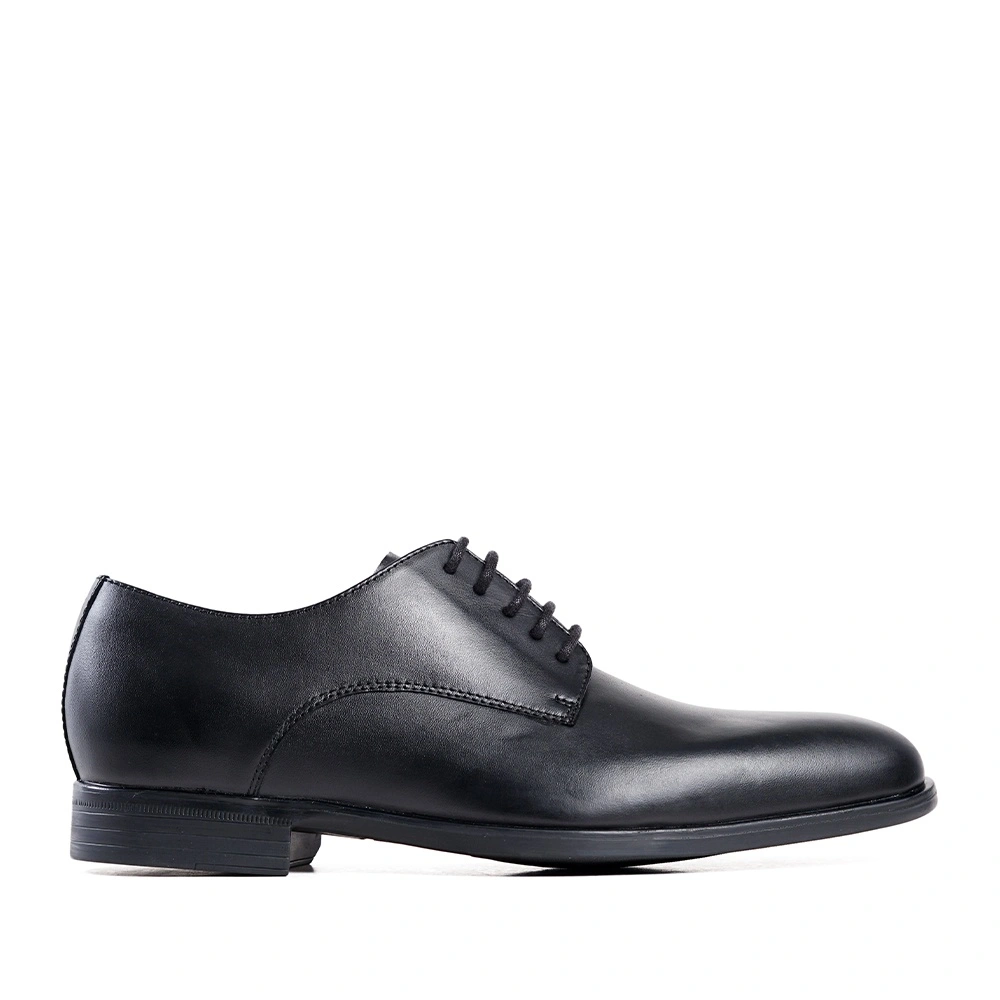 Prabu - Reksa Black Sepatu Kulit Derby Pria-Hitam