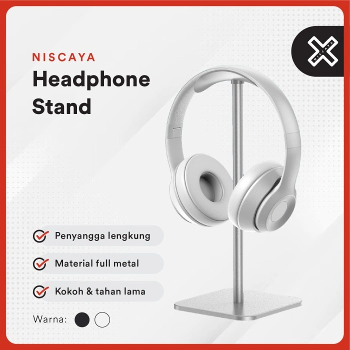 NISCAYA Universal Headphone Stand Holder Alumunium Headset Headrest