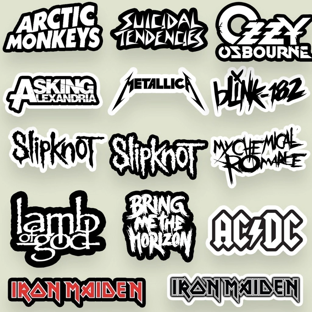 Sticker Quantac Musik Band Metal  !!! untuk Laptop, koper, case handphone Dll.