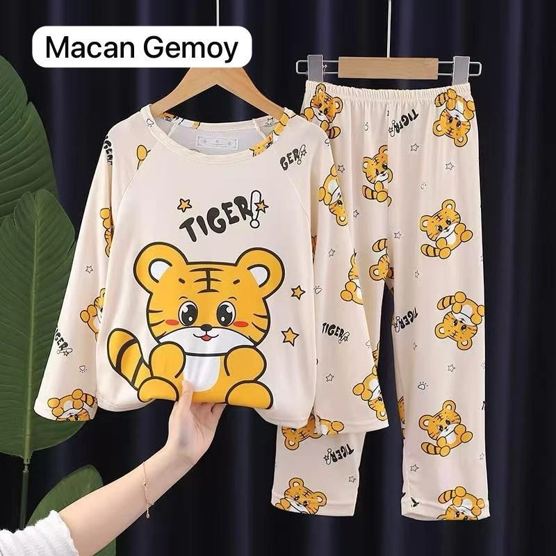 Piyama Anak Laki-laki Motif Macan Gemoy Lucu Umur 4-15 Tahun
