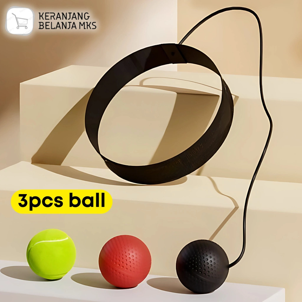 Punching Reflex Ball 3 PCS Samsak Tinju Boxing Speed Training