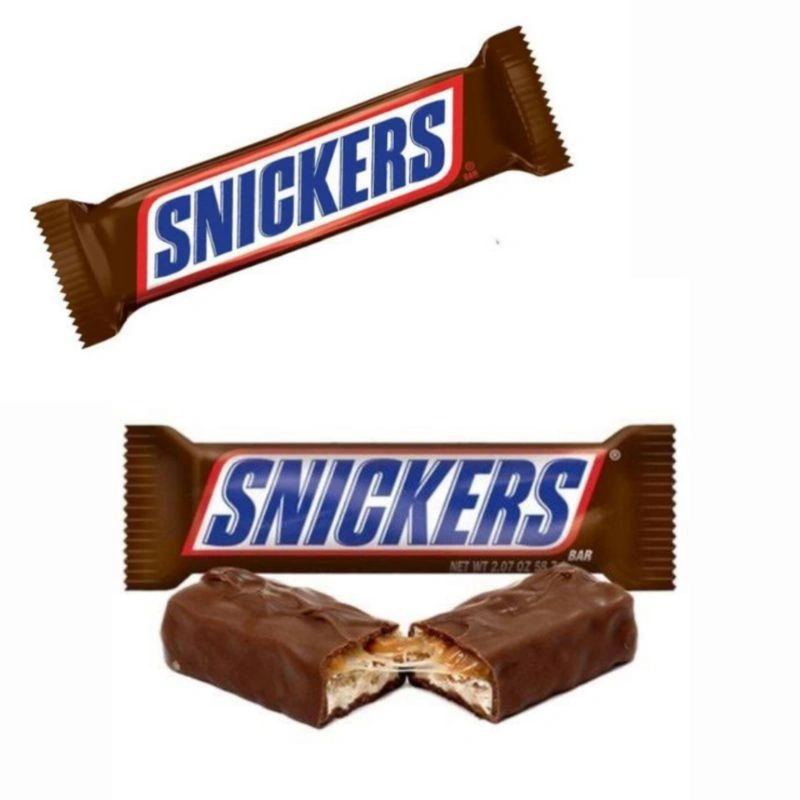 SNICKERS Coklat dengan kacang karamel dan nougat bersalut coklat susu  35gr&51gr makanan ringan camilan sehat roti coklat snicker caramel coklat coklat batangan