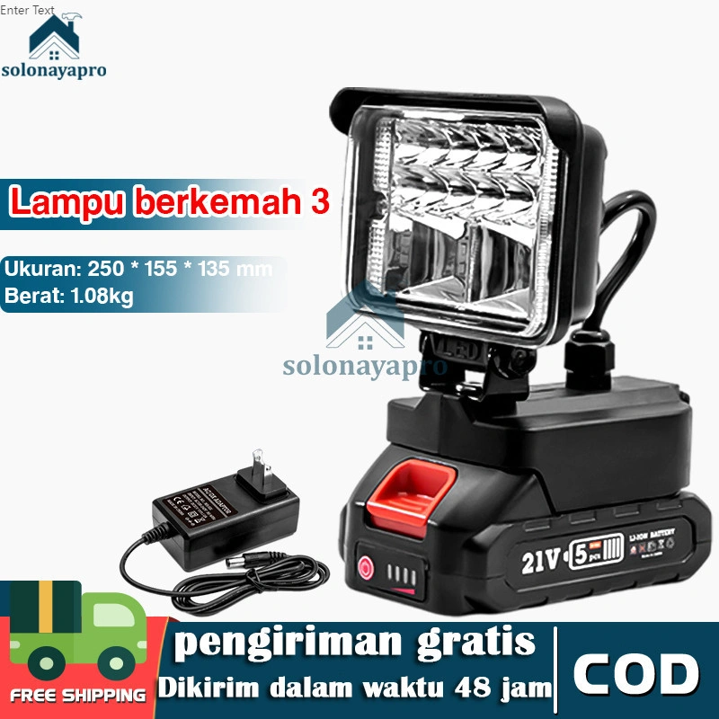Lampu darurat luar High Lumens Paling Kuat, Isi Ulang, Lampu Flash Super Terang, Tahan Air, Dapat Diperbesar, Berkemah Terbaik