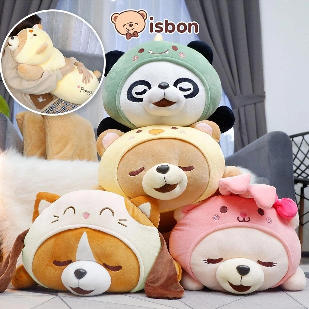 ISTANA BONEKA Guling Tidur Bolster Hood With Baju Karakter Hewan Lucu Mainan Anak Hadiah Ulang Tahun Spesial Premium Boney Bonita Scoopy Bao Bei